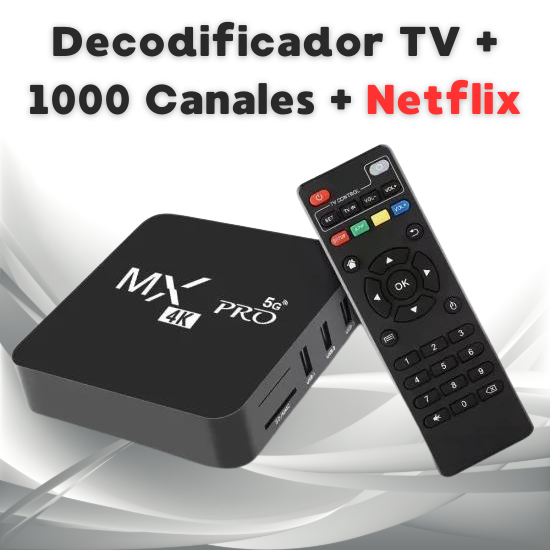 PrimeBox® Decodificador De Tv + 1000 Canales + Netflix, Amazon y Mas